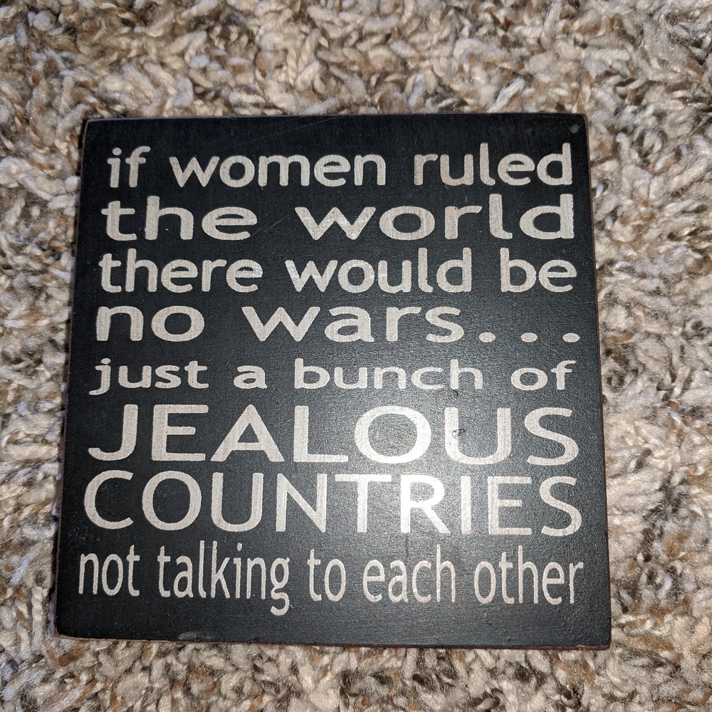 Wooden Block Sign (4"x4") - Picture 2 of 5